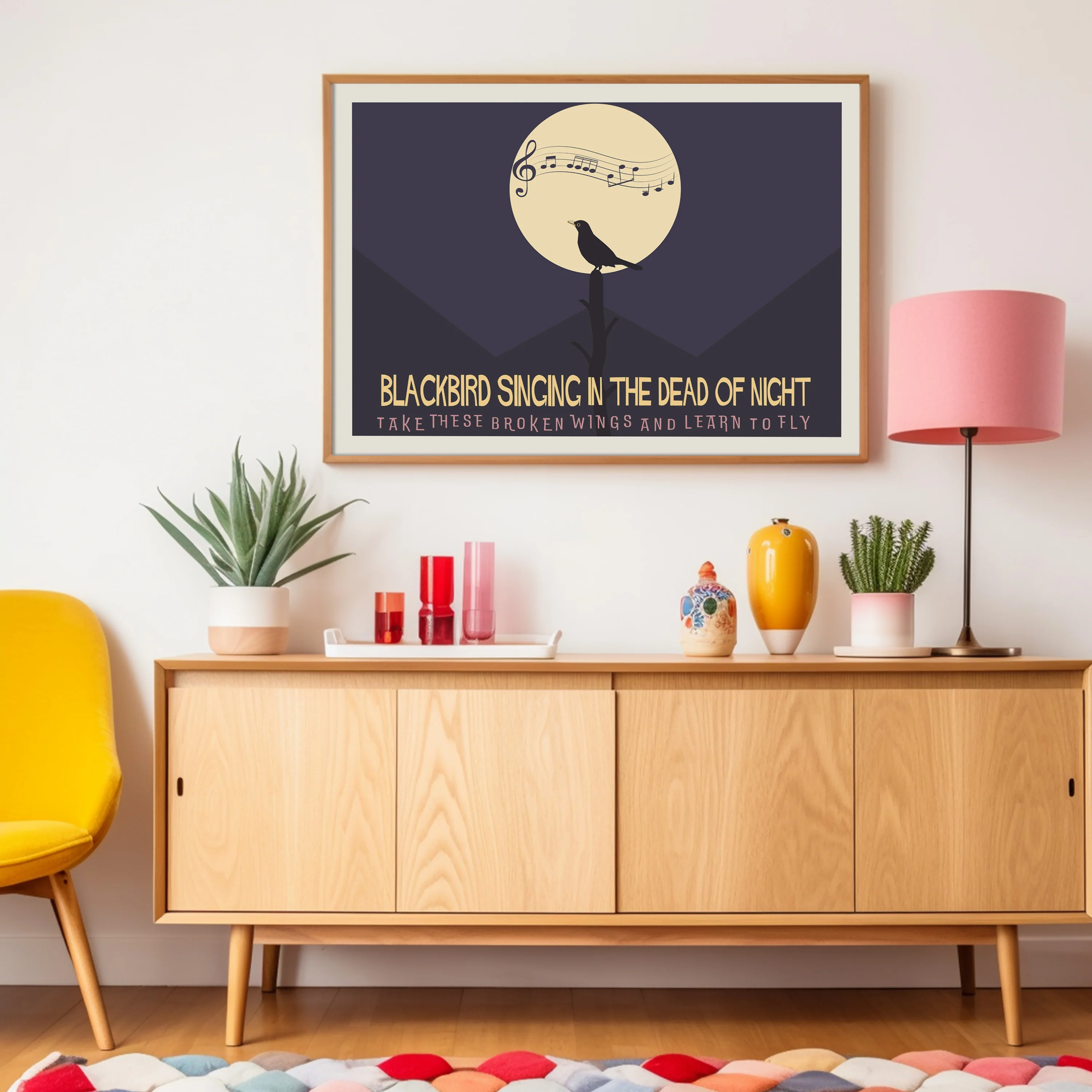Blackbird Song Lyric Poster - Image 8